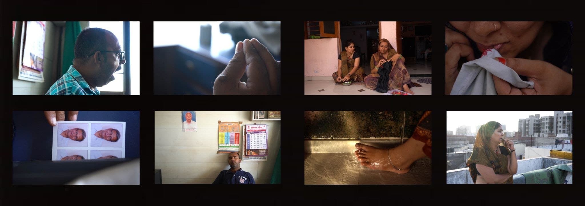 Deck spread with a grid of eight stills from the film.